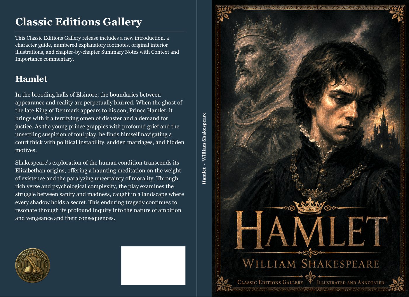 Hamlet wraparound print cover