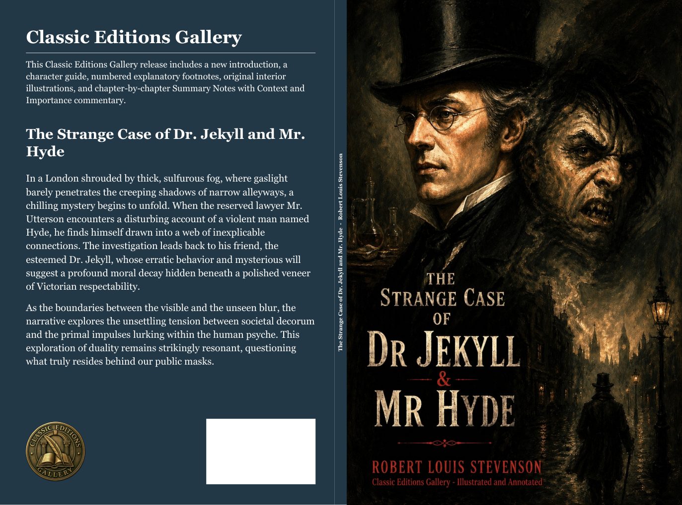 Dr Jekyll and Mr Hyde wraparound print cover